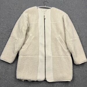 Lululemon Jacket Women's 2 Opal Collarless Textured Fleece Full Zip Sherpa Coat